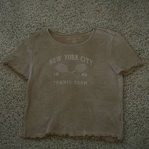 American Eagle mustard crop top size M